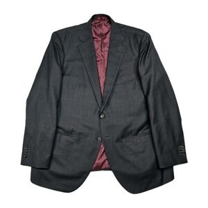 Proper Cloth Bespoke Blazer Mens 50R Sport Coat Jacket Wool Charcoal Super 110's